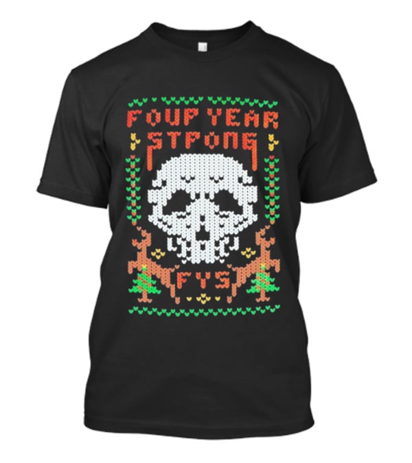 Four Year Strong FYS Christmas Knit Skull Ugly Xmas Sweater T-Shirt