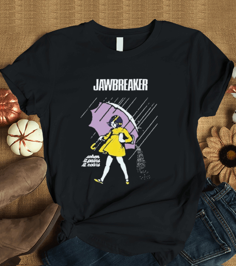 Jawbreaker When It Pains It Roars Umbrella Girl In Yellow Dress T-Shirt