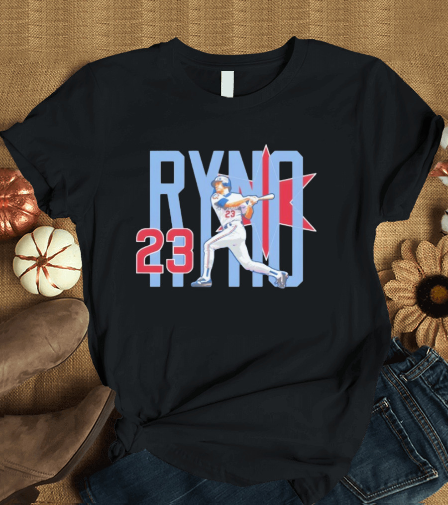 Ryne Sandberg Ryno 23 Baseball Legends Chicago Star Burst T-Shirt