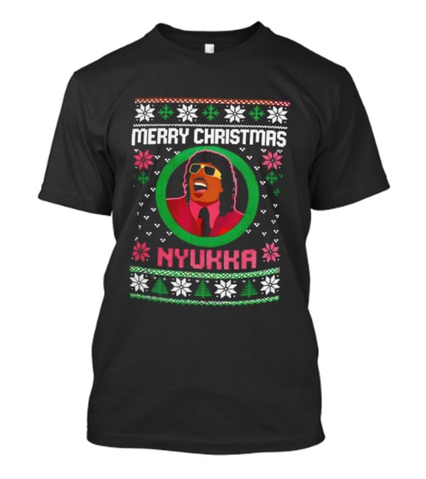 Merry Christmas Nyukka Festive Sweater Design T-Shirt