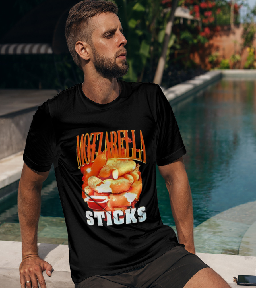 Mozzarella Sticks Cheesy Snack Delight With Dipping Sauce T-Shirt