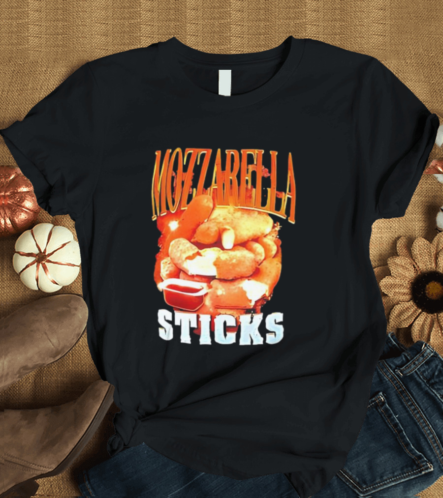 Mozzarella Sticks Cheesy Snack Delight With Dipping Sauce T-Shirt