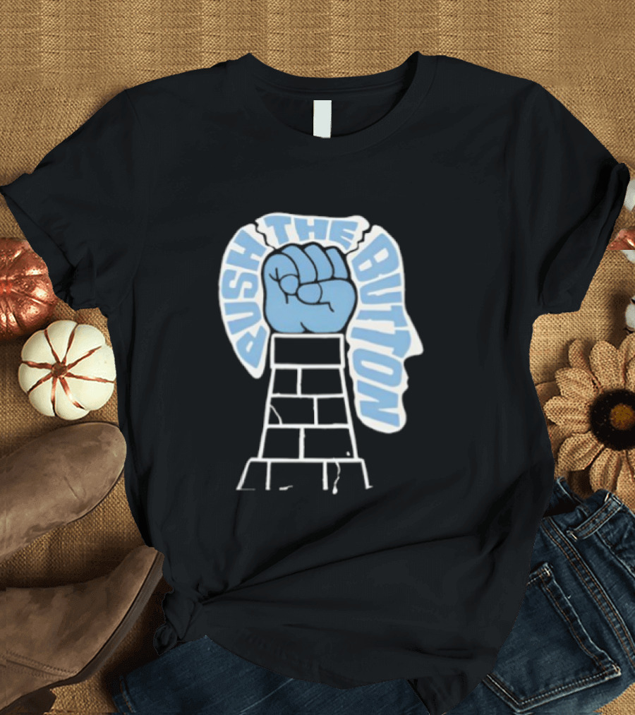 Push The Button Fist Tower Iconic Print T-Shirt