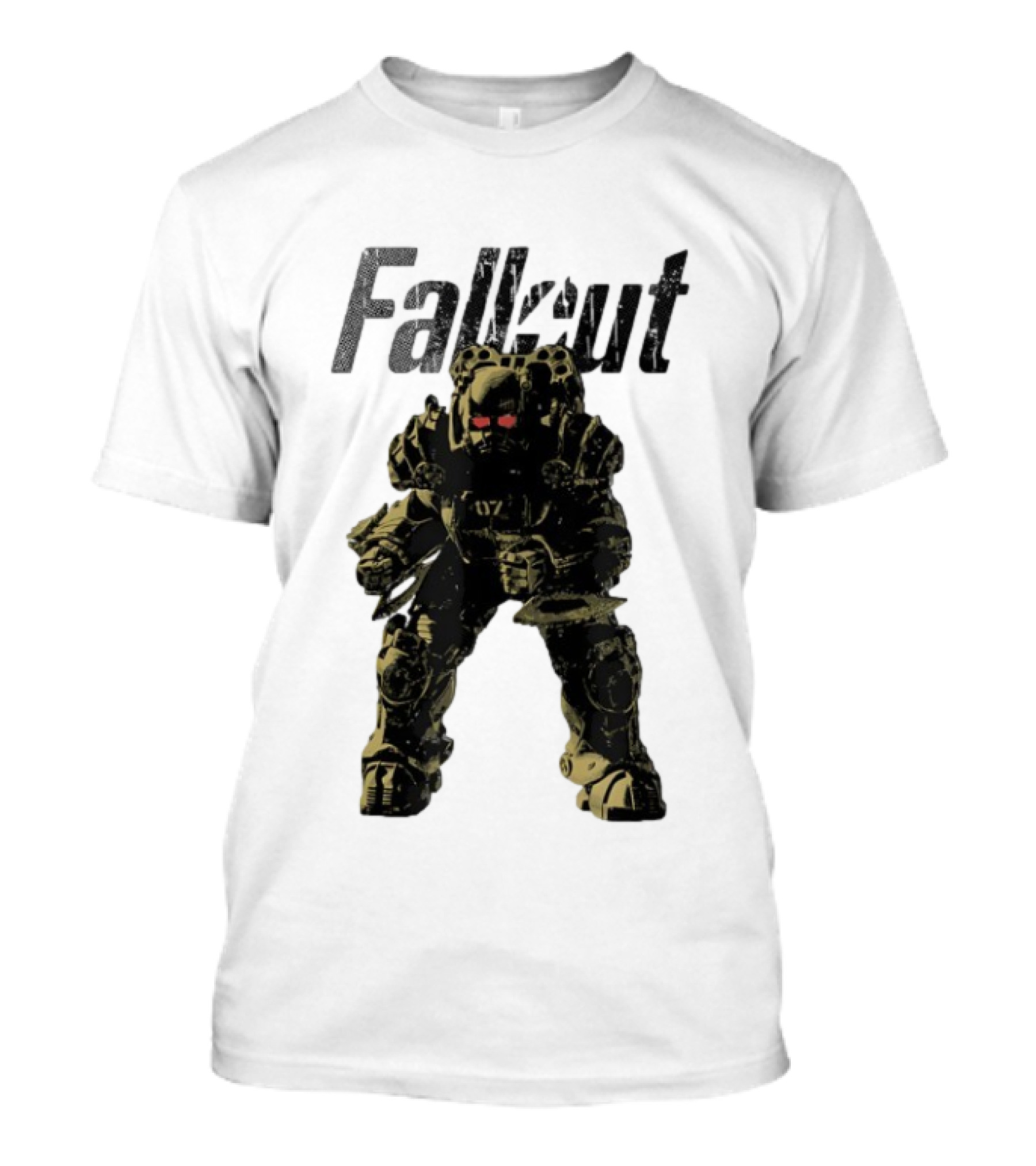 Fallout Power Armor Iconic Gaming Symbol Bold Apocalyptic Style T-Shirt