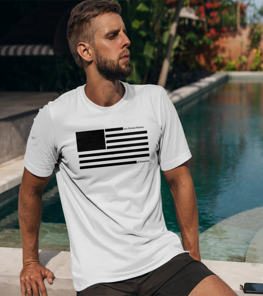 The United States Of America Black Flag Without Star Symbol T-Shirt