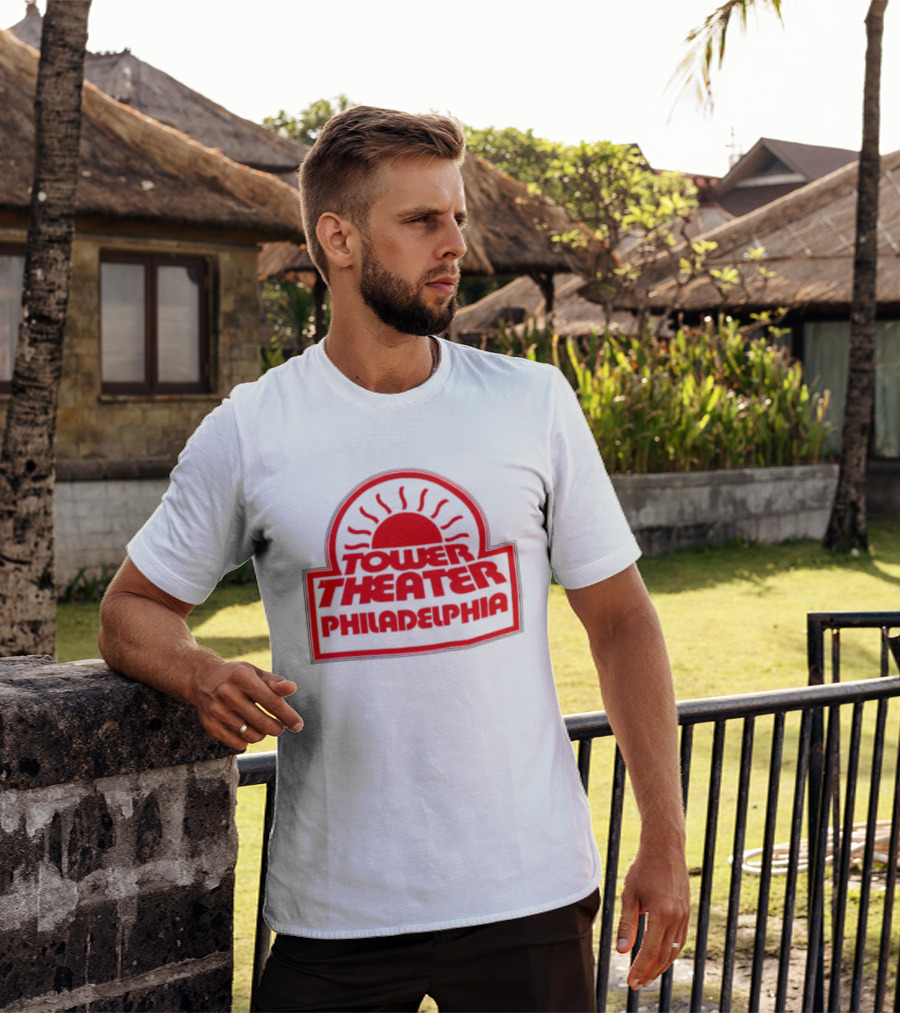 Tower Theater Philadelphia 1970s Midnight Sun Vintage Retro Style T-Shirt