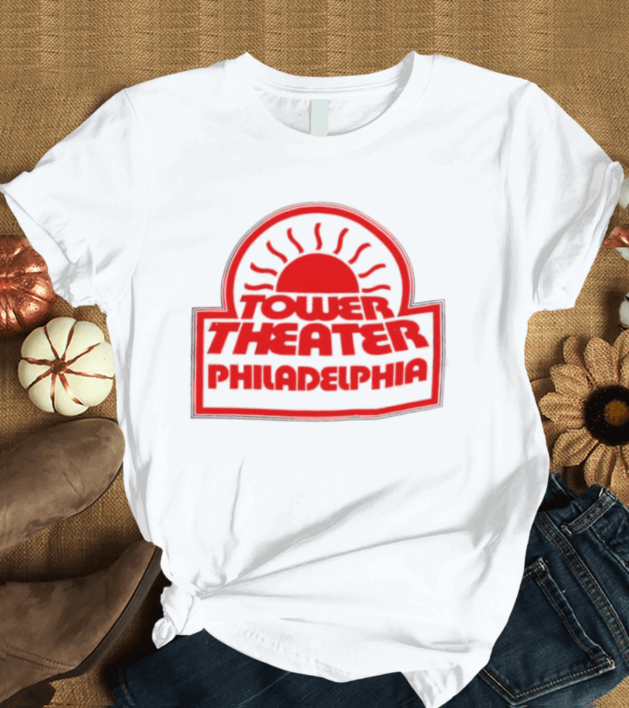 Tower Theater Philadelphia 1970s Midnight Sun Vintage Retro Style T-Shirt