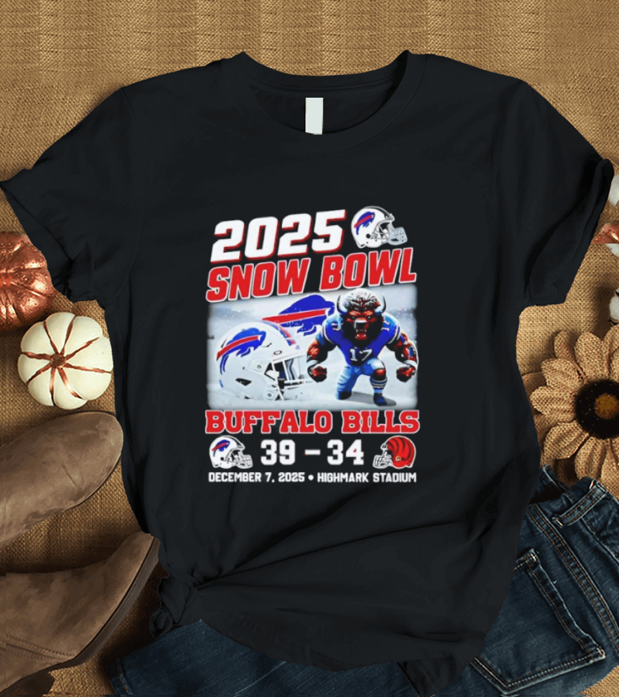 2025 Snow Bowl Buffalo Bills 39 34 Highlights Winnaar T-Shirt