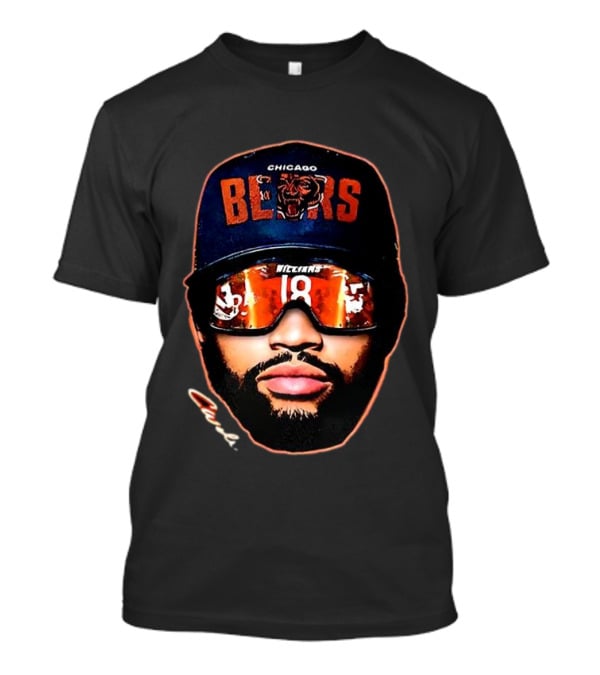 Chicago Bears Caleb Williams Signature Big Face Sunglasses 18 T-Shirt