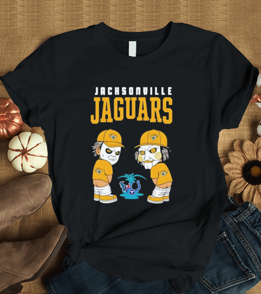 Jacksonville Jaguars Michael Myers Billy The Puppet Tennessee Titans Rivalry T-Shirt