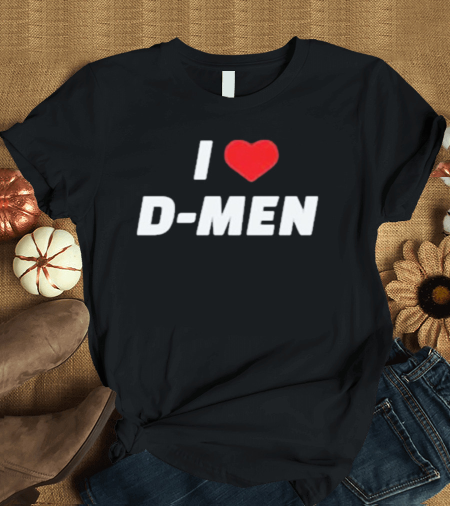 I Love D Men Heart T-Shirt
