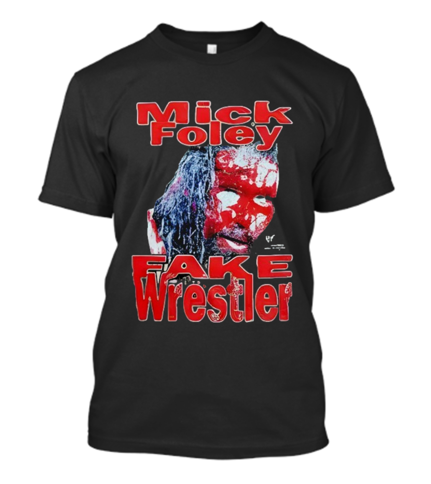 Mick Foley Fake Wrestler Horror Blood Face T-Shirt