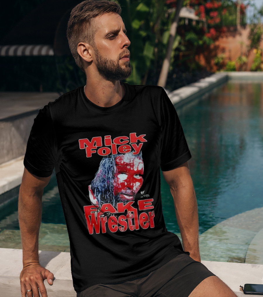 Mick Foley Fake Wrestler Horror Blood Face T-Shirt