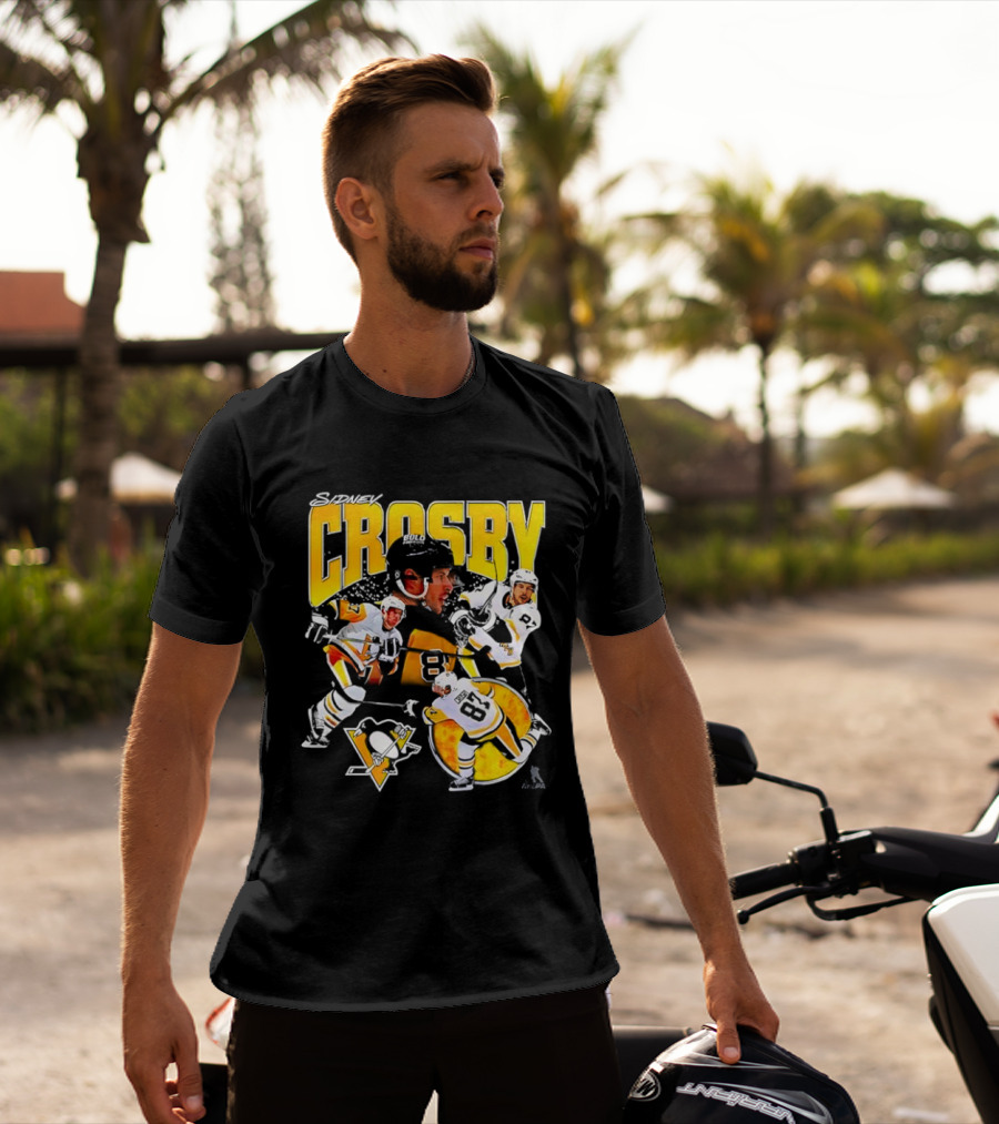 Sidney Crosby Pittsburgh Penguins Hockey Legend Collage T-Shirt