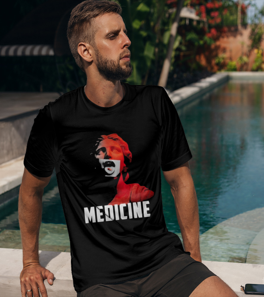 Toza Medicine Statue Red Sculpture With Distorted Face T-Shirt