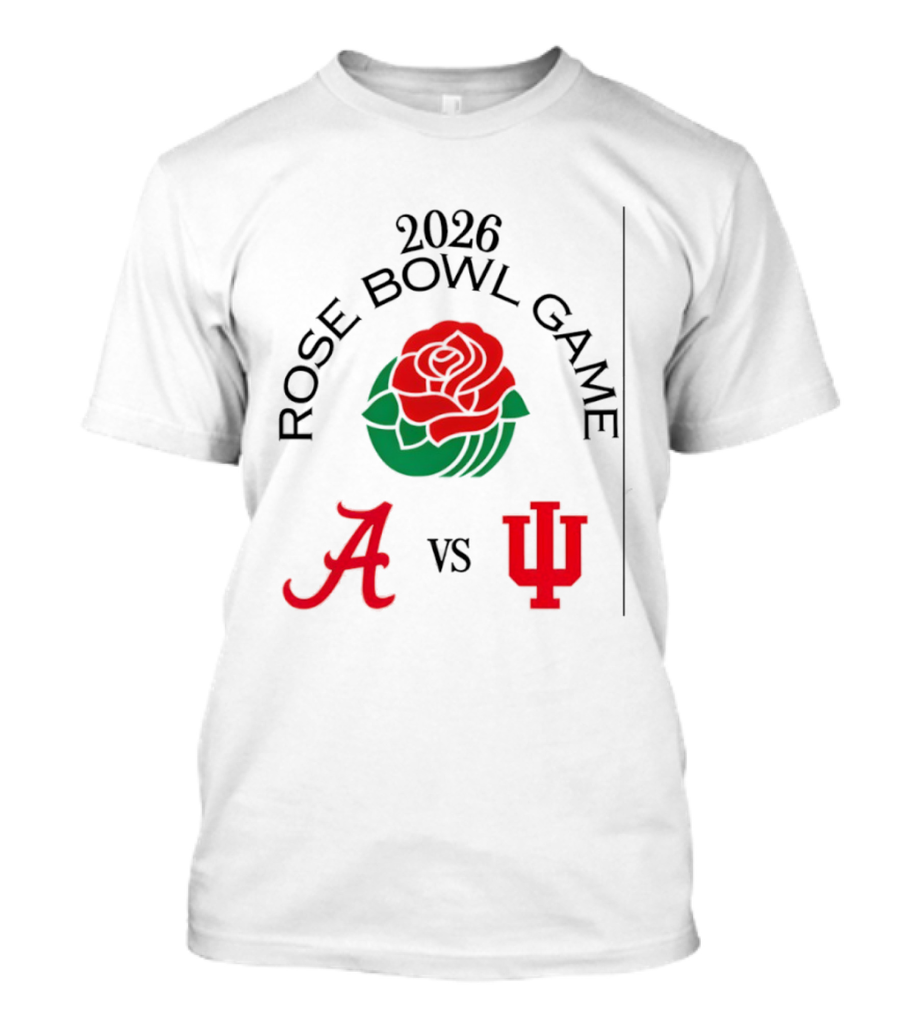 2026 Rose Bowl Game Alabama Crimson Tide Vs Indiana Hoosiers T-Shirt