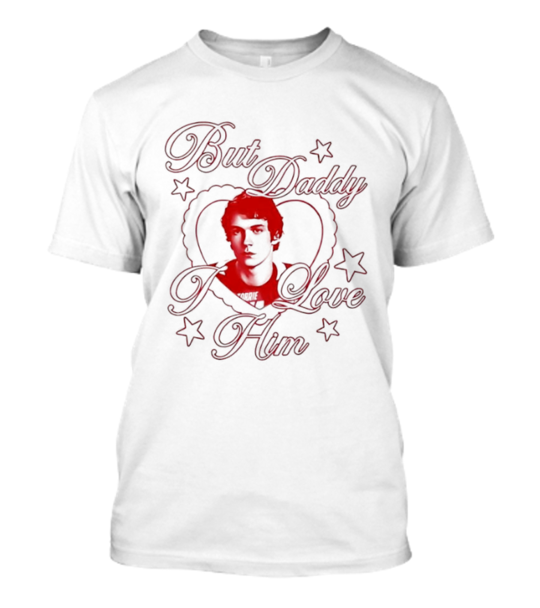 But Daddy I Love Him Pink Rozanov Romantic Heart Stars T-Shirt