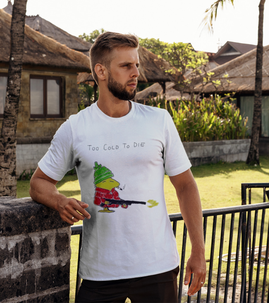 Snoopy Woodstock The Peanuts Too Cold To Die Winter Humor T-Shirt