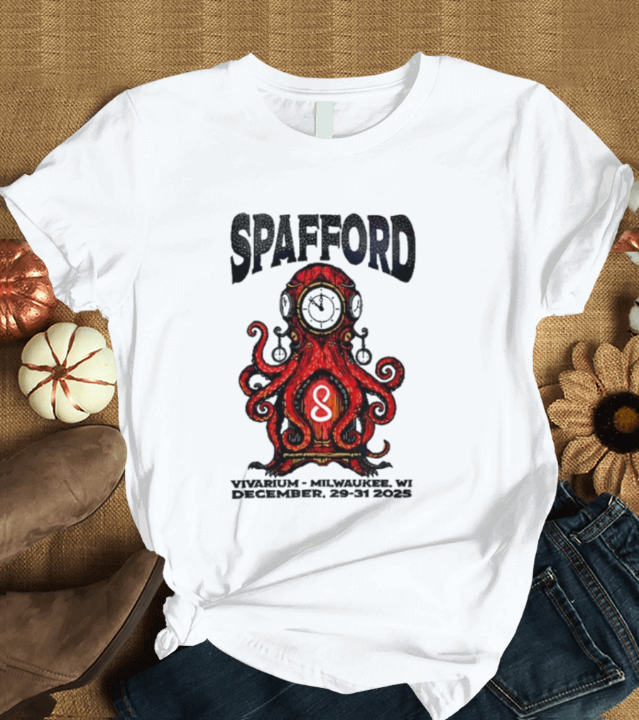 Spafford Dec 29 31 2025 Vivarium Milwaukee WI Red Octopus Anchor T-Shirt