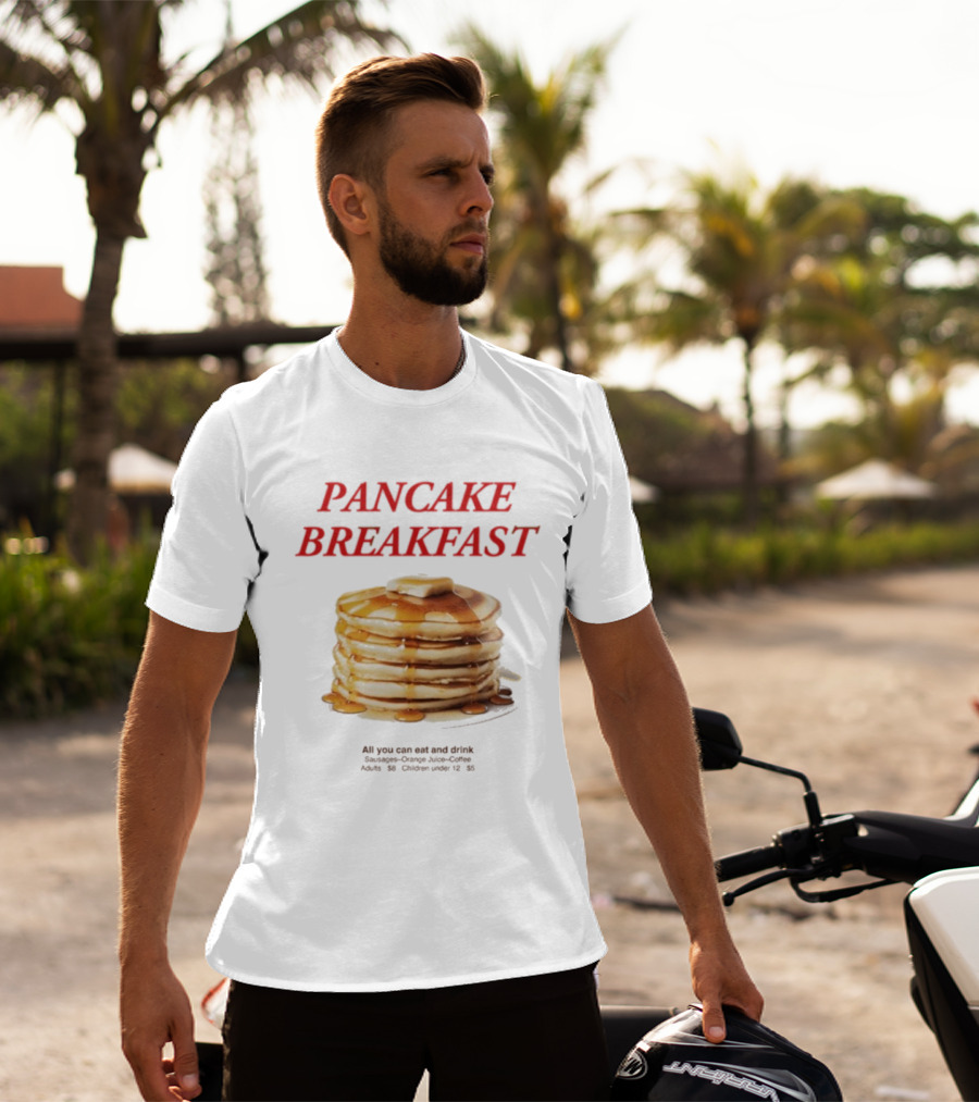 All You Can Eat And Drink Pancake Breakfast Promotion For Adults And Children Under 12 T-Shirt