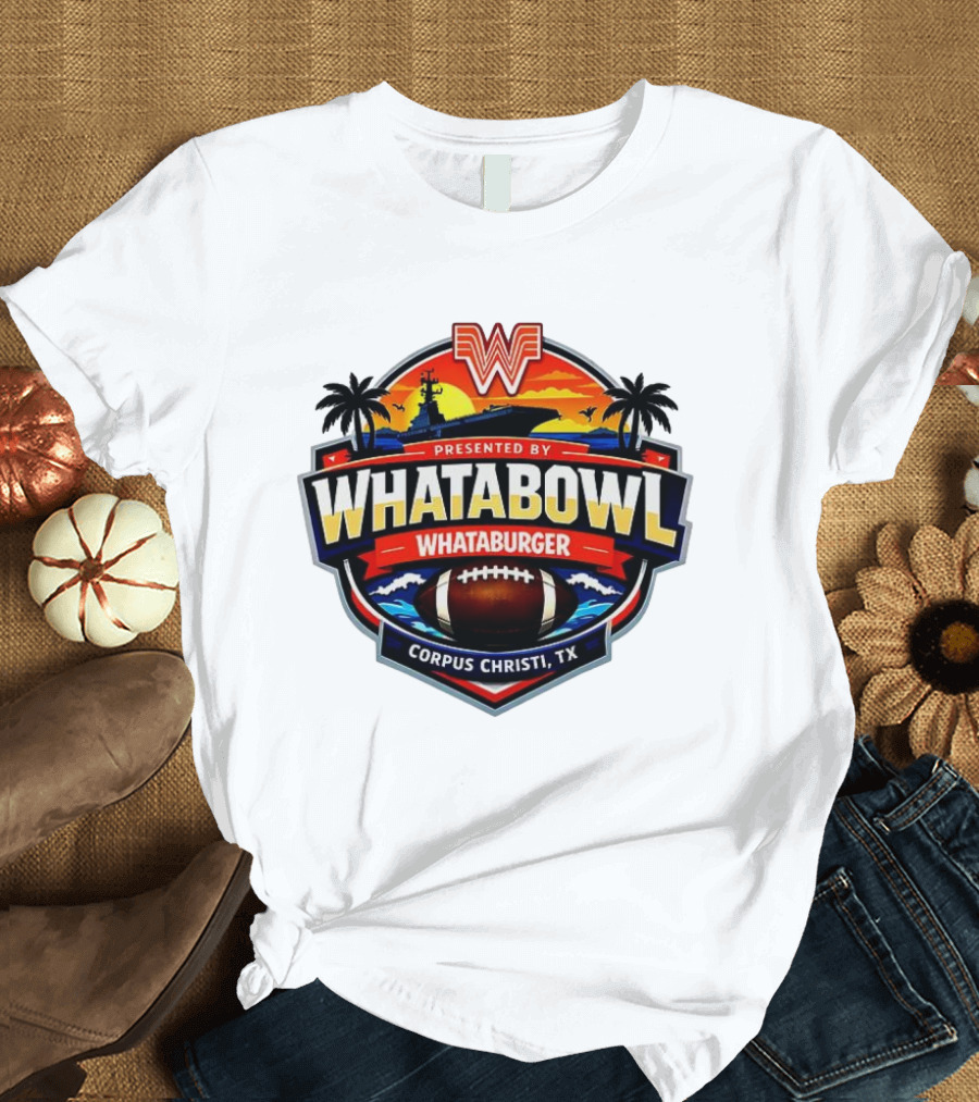Whatabowl Whataburger Corpus Christi TX Football Sunset Palm Trees T-Shirt
