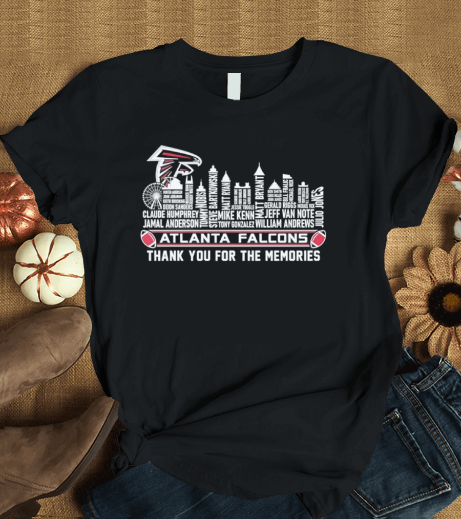 Atlanta Falcons City Skyline Thank You For The Memories T-Shirt