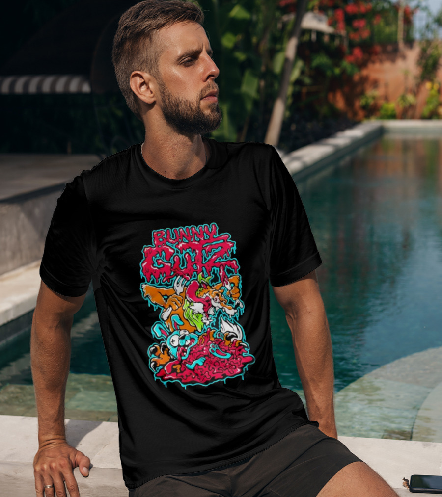 Bunny Gutz Killer Acid Cartoon Dripping Vivid T-Shirt