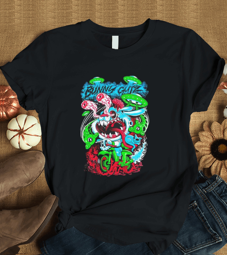 Bunny Gutz Ride Or Die Alien Motocross Adventure T-Shirt