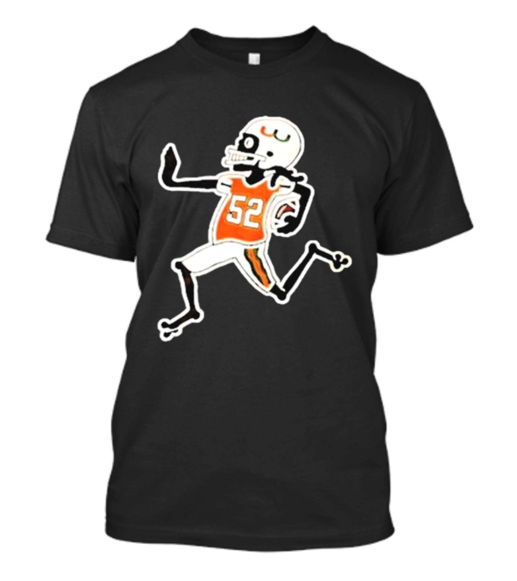 Francisco Mauigoa Skeletal 52 Miami Hurricanes Football Player T-Shirt