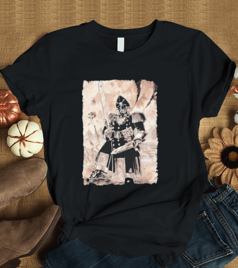 Grimdark Commissar Warhammer 40k Chainsword Artillery T-Shirt