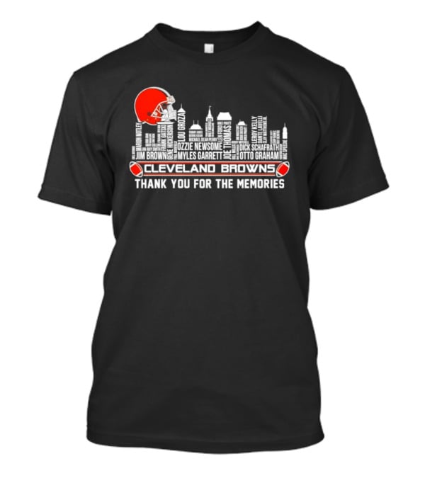 Cleveland Browns Thank You For The Memories City Skyline Helmet Football T-Shirt