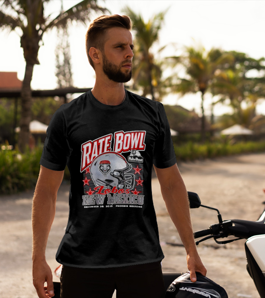 Rate Bowl 2025 New Mexico Lobos Vintage Helmet December 26 Phoenix Arizona T-Shirt