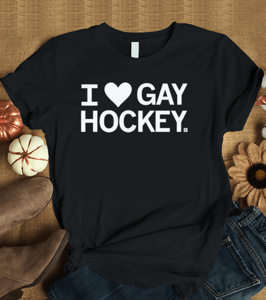 I Heart Gay Hockey Pride Celebration T-Shirt