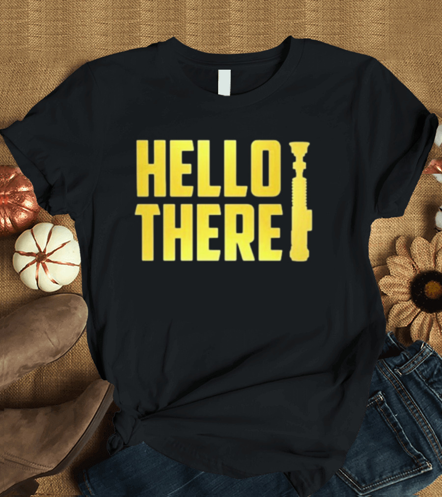 ScreenCrush Hello There Lightsaber Iconic Reference T-Shirt