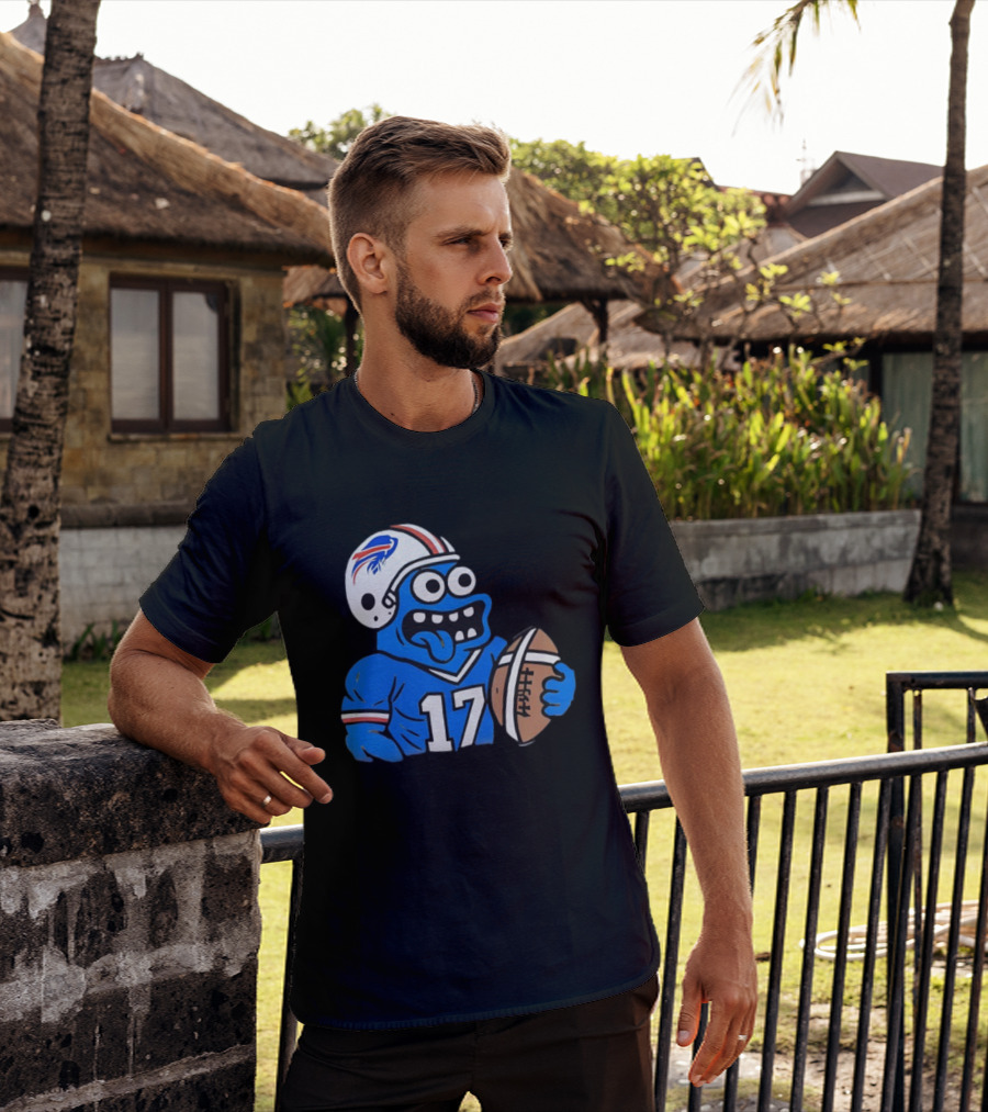 Monster Toast Josh Allen Buffalo Bills Football Player Cartoon T-Shirt