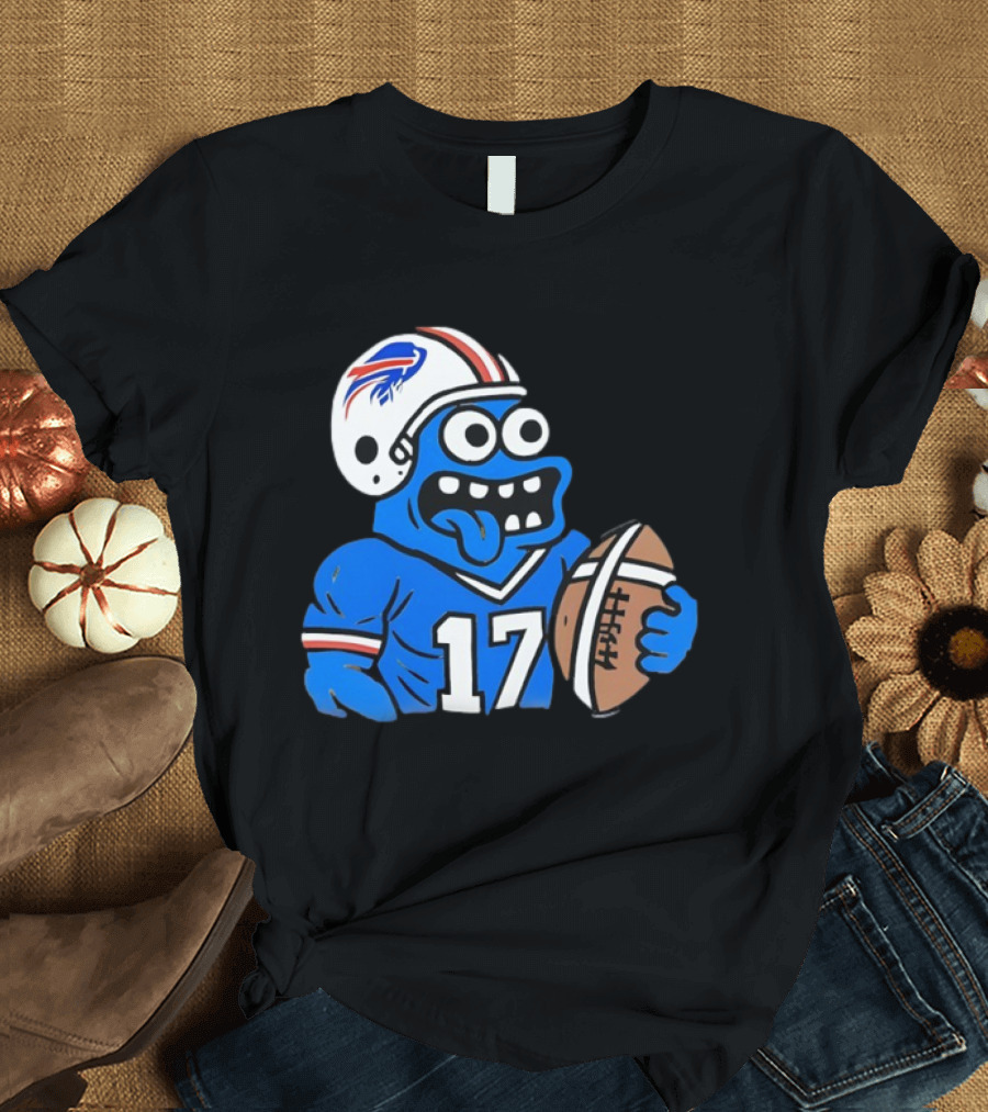 Monster Toast Josh Allen Buffalo Bills Football Player Cartoon T-Shirt