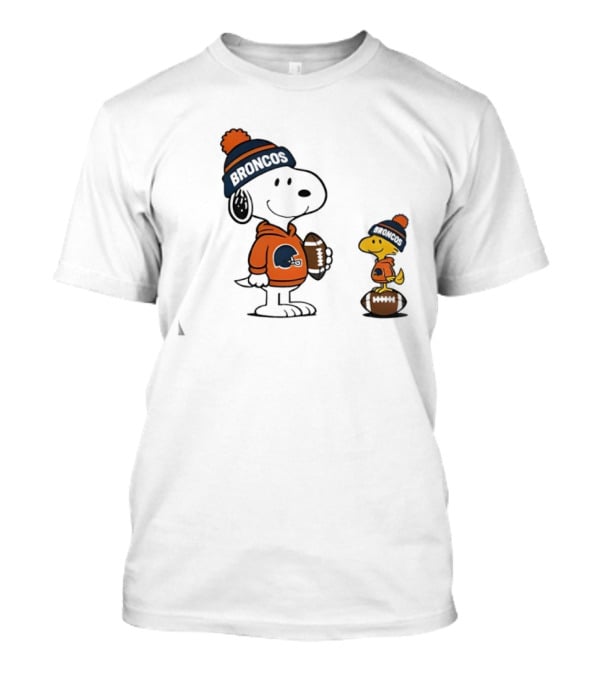 Snoopy Woodstock Denver Broncos NFL Football Fans T-Shirt