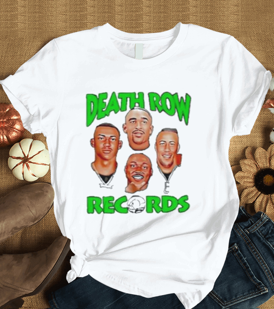Philadelphia Eagles Philly X Death Row Records AJ Brown Jalen Hurts Devonta Smith Saquon Barkley Faces T-Shirt