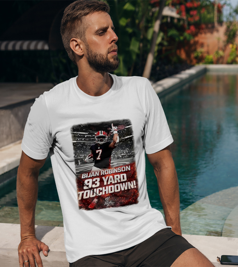 Bijan Robinson 93 Yard Touchdown Falcons Beat Rams Week 17 NFL 2025 T-Shirt