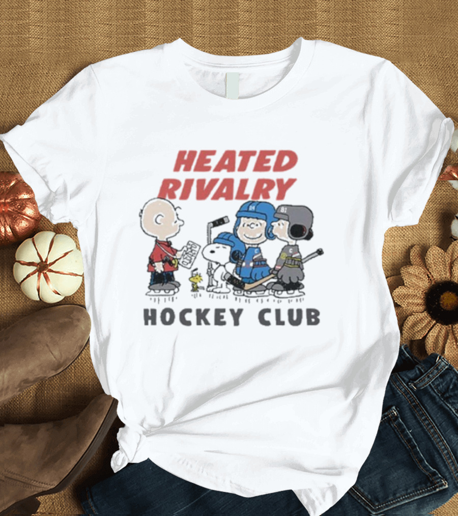 Snoopy Charlie Brown The Peanuts Heated Rivalry Hockey Club T-Shirt