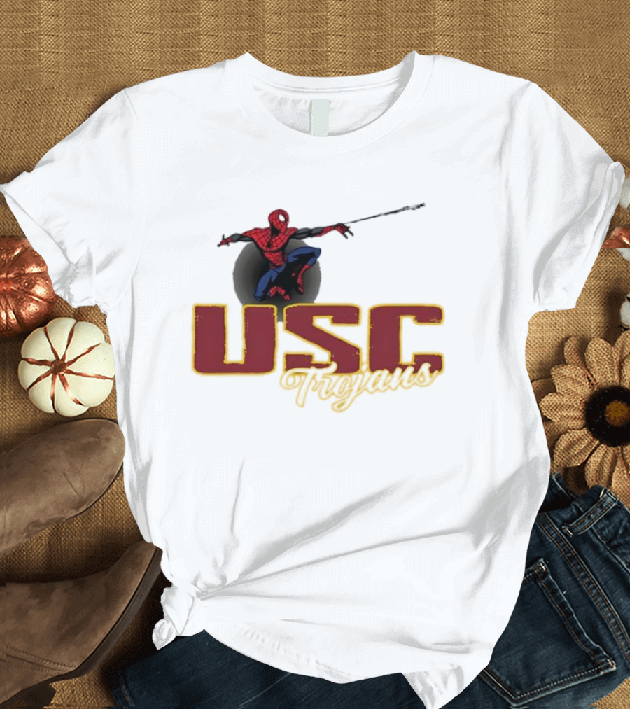 USC Trojans Marvel Spider Man Collaboration T-Shirt