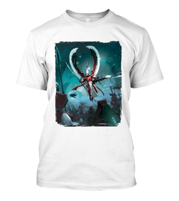 Warhammer 40 000 Aeldari Avatar Epic Battle Wings Fantasy Science Fiction T-Shirt