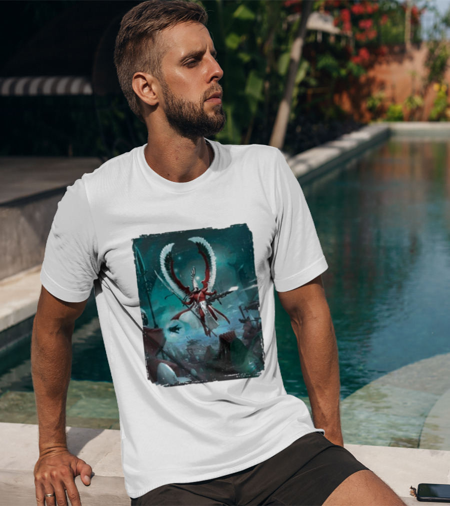 Warhammer 40 000 Aeldari Avatar Epic Battle Wings Fantasy Science Fiction T-Shirt