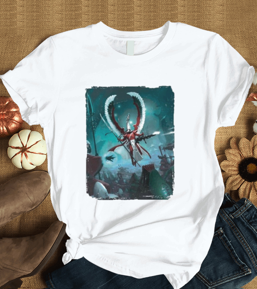 Warhammer 40 000 Aeldari Avatar Epic Battle Wings Fantasy Science Fiction T-Shirt