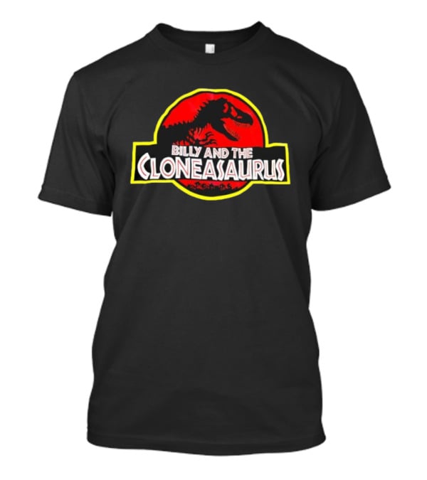 Billy And The Cloneasaurus Dinosaur Silhouette Comedy T-Shirt