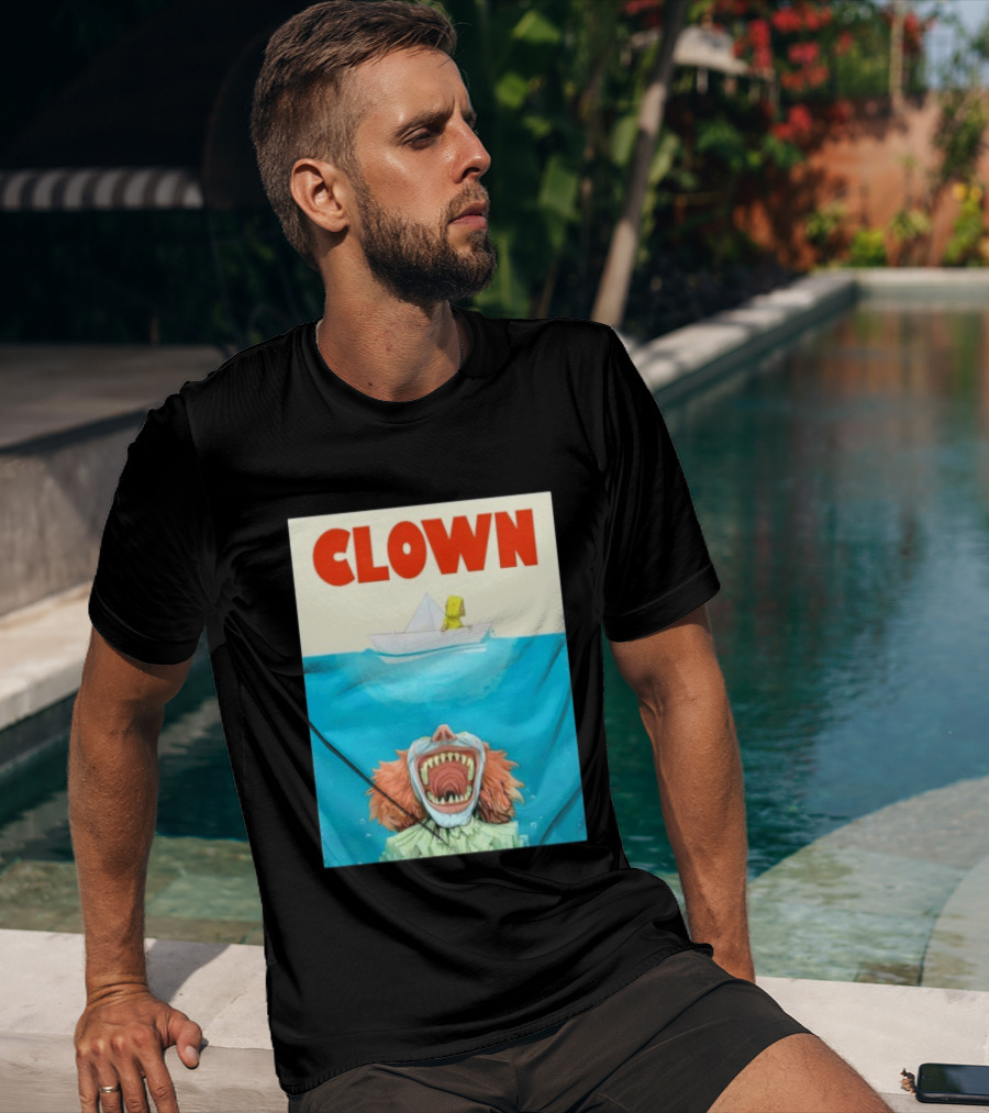 Halloween Jaws Inspired Clown Parody Horror Movie T-Shirt