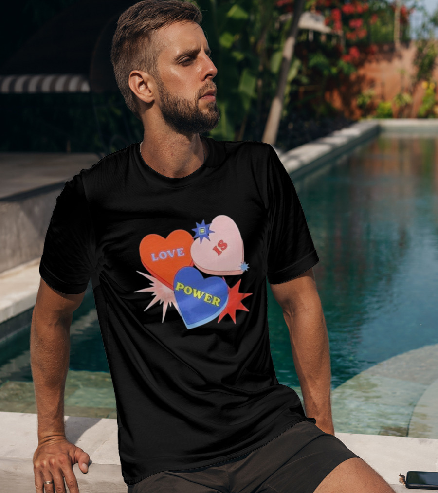 Love Is Power Heart Shapes Human Rights Campaign T-Shirt
