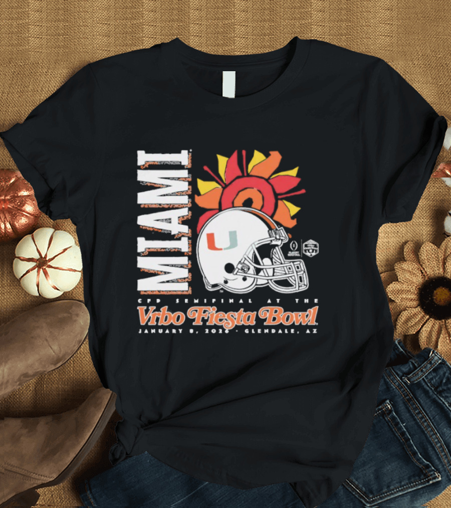 Miami 2026 CFP Semifinal Vrbo Fiesta Bowl January 1 Glendale Arizona T-Shirt