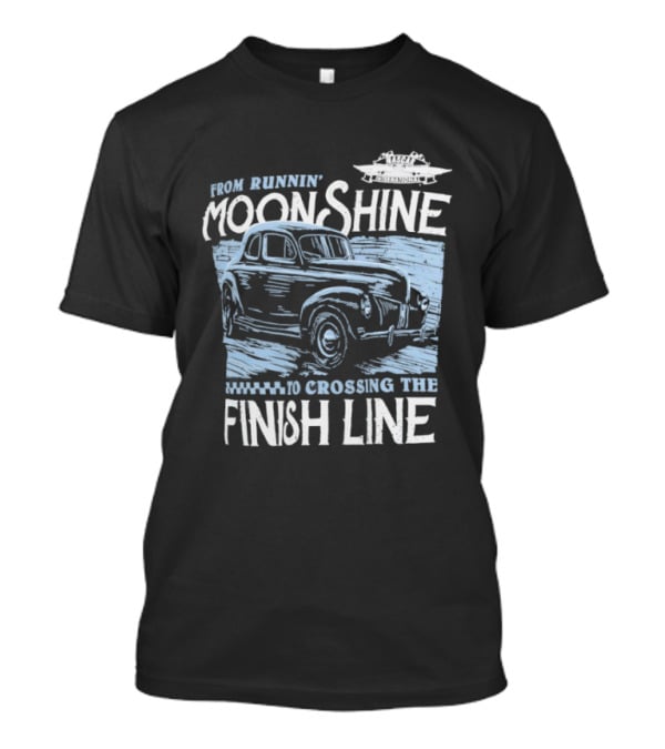 Moonshine Finish Line Old School Racing Nostalgia T-Shirt