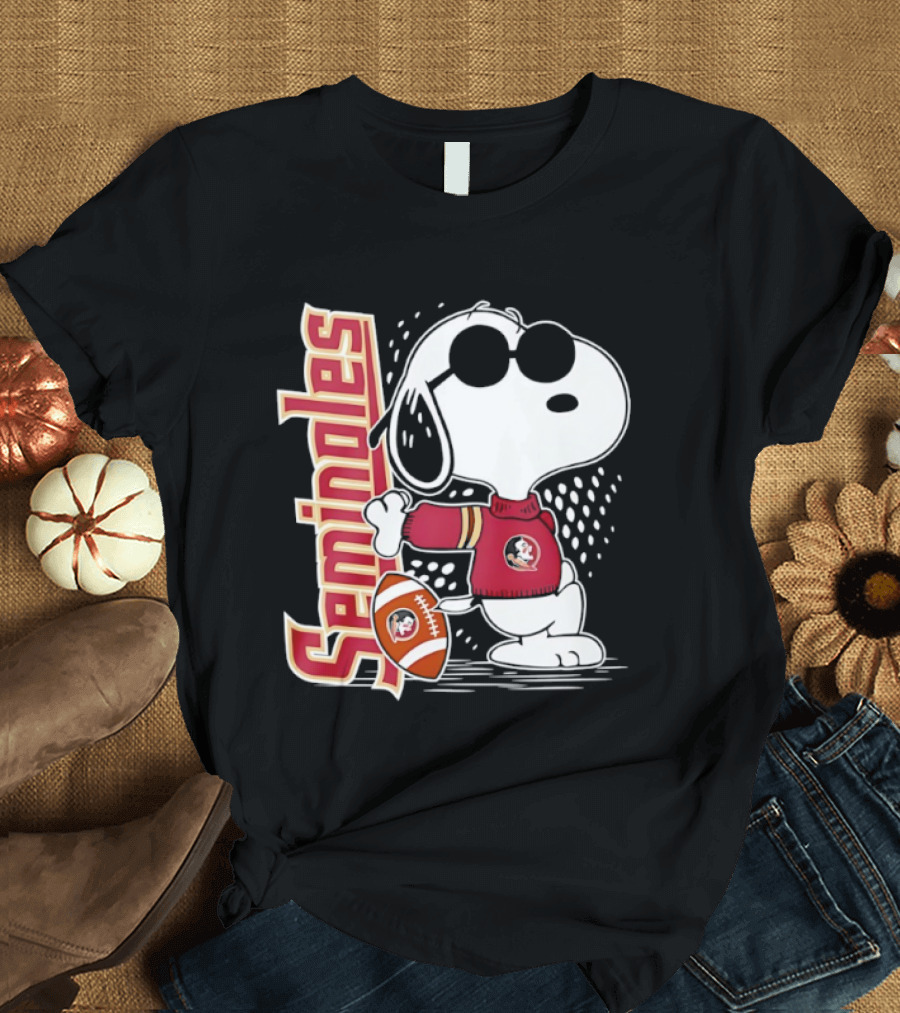 Seminoles Snoopy Joe Cool Football Fan Gear T-Shirt